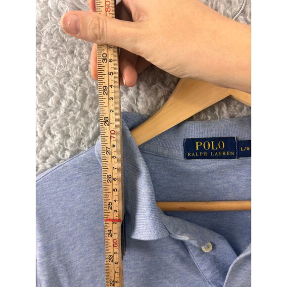 Polo Ralph Lauren Classic Fit Polo Shirt Light Blue Heather L - Picture 6 of 10